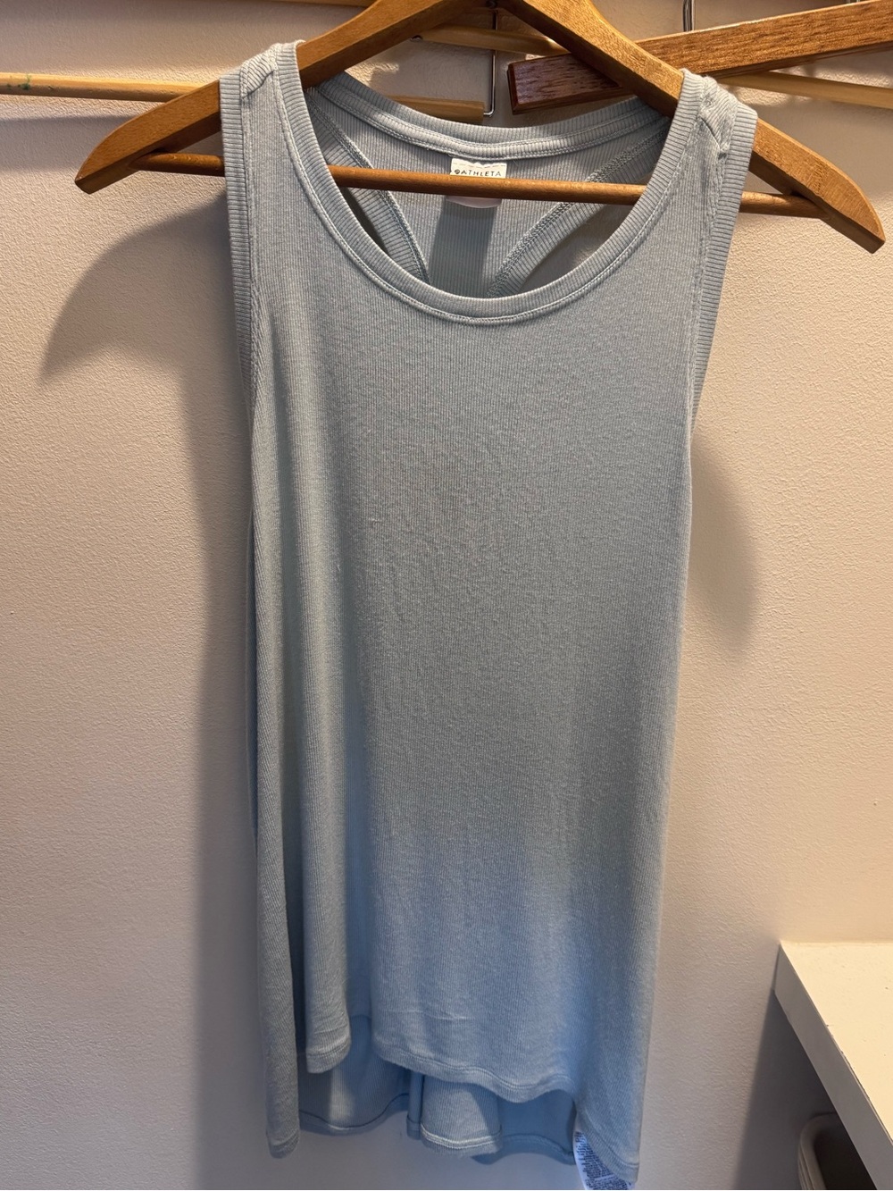 Athleta mint blue/green Ribbed Racerback Tank Top